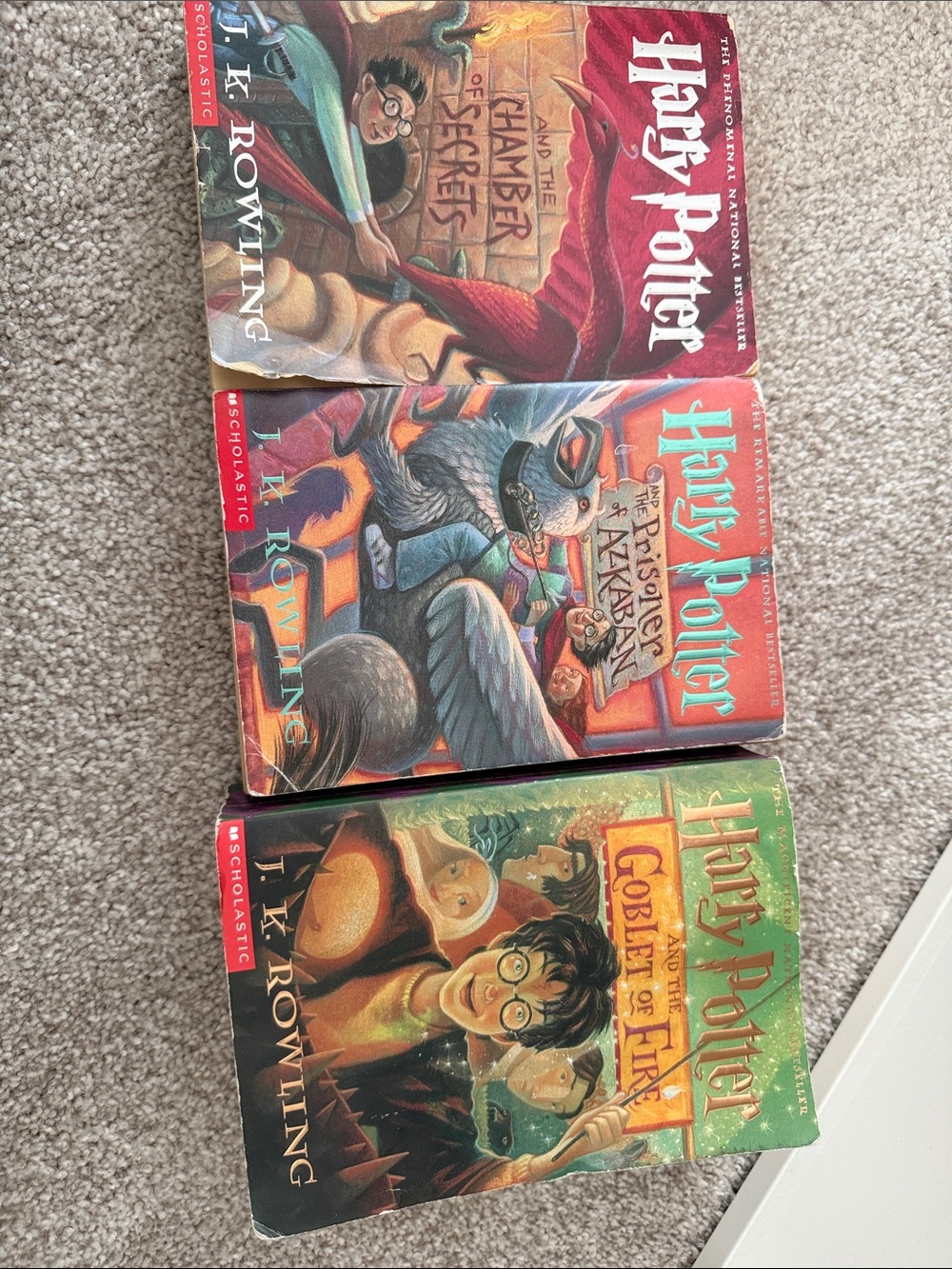 Harry potter books set of three
